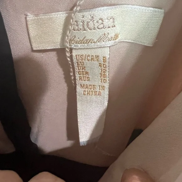 Aidan mattox tan & black mini dress, 9 - Picture 7 of 9